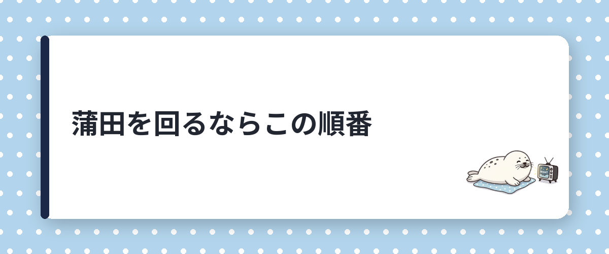 蒲田を回るならこの順番