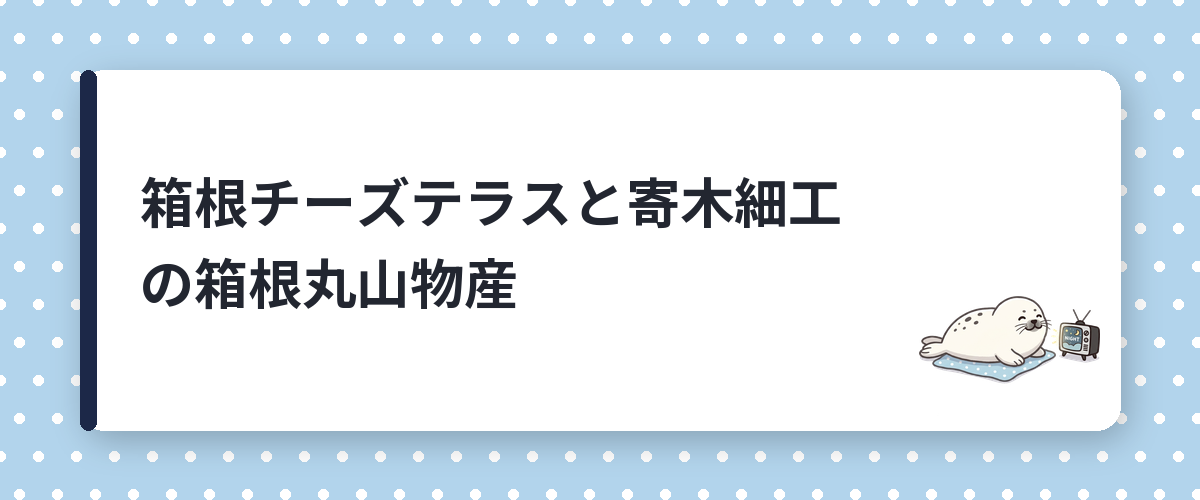 箱根チーズテラスと寄木細工の箱根丸山物産
